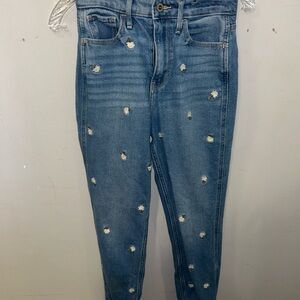 Hollister Medium Blue Distressed Skinny Jeans